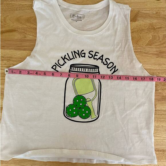 Miken Flow Pickling Season Graphic Sleeveless Tank Top Size M - Picture 8 of 9